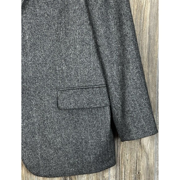 Bert Pulitzer Men's Grey Herringbone Camel Hair Wool Blend Blazer Jacket 48L - Picture 2 of 15